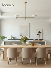 Calvor 2 Light Porcelain Chandelier - Brass Linear Dining Fixture